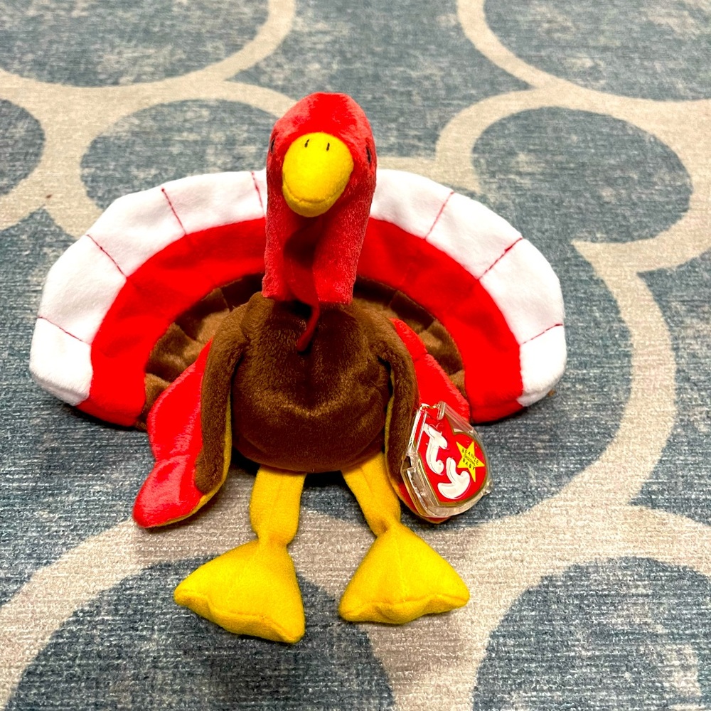 **RARE**MULTIPLE TAG ERRORS** Ty Beanie Baby Gobbles the turkey